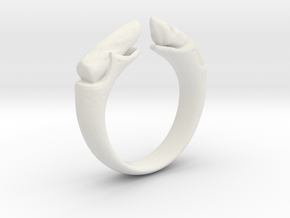 dual stone ring in White Natural Versatile Plastic