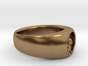 Ø0.716/Ø18.19 mm Koala Ring in Natural Brass