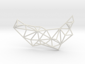  Necklace the Polygon in White Natural Versatile Plastic