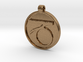 Zodiac KeyChain Medallion-CAPRICON in Natural Brass