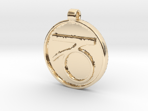 Zodiac KeyChain Medallion-CAPRICON in 14k Gold Plated Brass