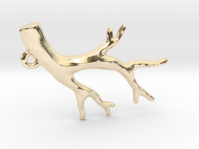 Branch Pendant- Simple in 14K Yellow Gold