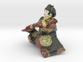 The Japanese Hina Doll-3-mini in Glossy Full Color Sandstone