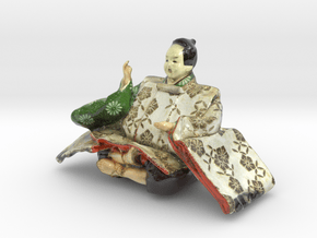 The Japanese Hina Doll-7-mini in Glossy Full Color Sandstone