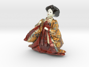 The Japanese Hina Doll-8-mini in Glossy Full Color Sandstone