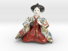 The Japanese Hina Doll-9-mini in Glossy Full Color Sandstone