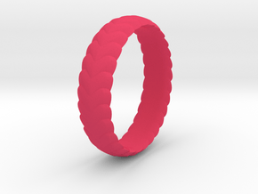 Hearts ring 15 mm in Pink Processed Versatile Plastic