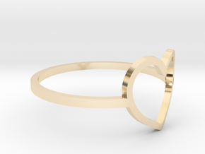 Heart Ring in 14k Gold Plated Brass