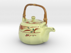 The Asian Teapot-2-mini in Glossy Full Color Sandstone
