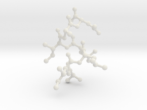 JILLIAN Custom Peptide Sequence Pendant in White Natural Versatile Plastic