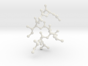 JILLIAN HUGE Custom Peptide Sequence Pendant in White Natural Versatile Plastic
