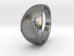 Ø0.666 inch/Ø16.92 mm Lotus Ring in Polished Silver