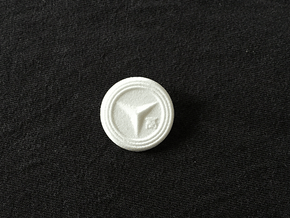 Yasogami High Button in White Processed Versatile Plastic