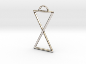 Hourglass Pendant in Platinum