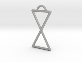 Hourglass Pendant in Aluminum