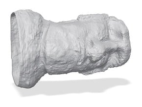 28mm/32mm scale Moai Head  in Tan Fine Detail Plastic