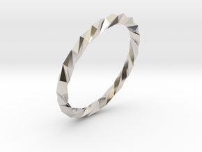 Twistium - Bracelet P=190mm Color in Rhodium Plated Brass