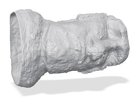 35mm scale Moai Head (Easter Island head) in Tan Fine Detail Plastic