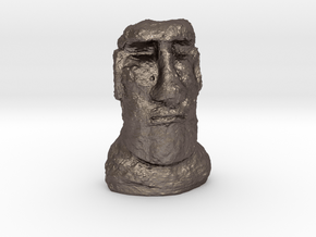 TT Gauge Moai Head (Easter Island head) in Polished Bronzed Silver Steel