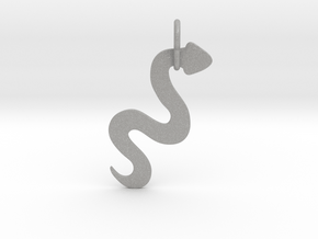 Silver Serpent Pendant in Aluminum