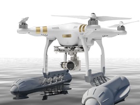 Renovatio Drone - Float for DJI Phantom in White Natural Versatile Plastic