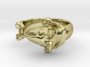 Bull Terrier Dog ring in 18K Gold Plated