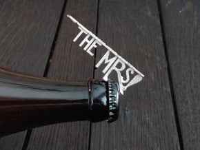 The Mrs Bottle Opener Keychain in Polished Nickel Steel