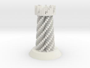 Rook Spiral in White Natural Versatile Plastic