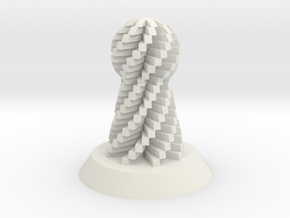 Pawn Spiral in White Natural Versatile Plastic