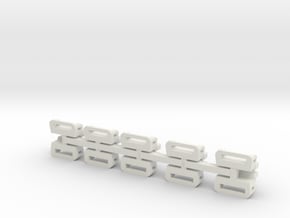 Conderman seat N scale+20% in White Natural Versatile Plastic