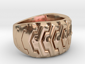 Combine  Ring Size 10 in 14k Rose Gold Plated Brass