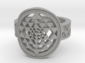 New Design Sri Yantra Ring Size 9 in Aluminum