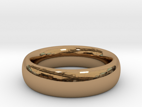 Plain Ring v1 Size11-7mm-3.2 in Polished Brass