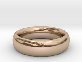Plain Ring v1 Size11-7mm-3.2 in 14k Rose Gold Plated Brass