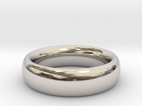 Plain Ring v1 Size11-7mm-3.2 in Rhodium Plated Brass