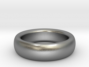 Plain Ring flat inside size11 w 7mm  t 3.2mm  in Natural Silver