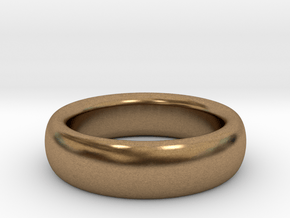 Plain Ring flat inside size11 w 7mm  t 3.2mm  in Natural Brass