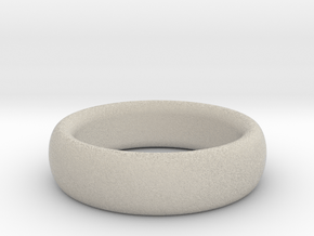Plain Ring flat inside size11 w 7mm  t 3.2mm  in Natural Sandstone