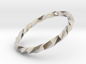 Twistium - Bracelet P=160mm in Rhodium Plated Brass