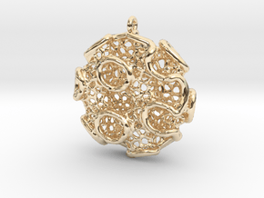 Gyro Disc Pendant (Earrings) in 14k Gold Plated Brass