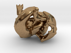 Infant Dragon Pendant in Natural Brass