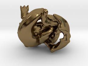 Infant Dragon Pendant in Polished Bronze
