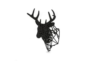Deer (sculpture) in Black Natural Versatile Plastic