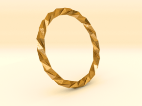 Twistium - Bracelet P=200mm in Polished Gold Steel
