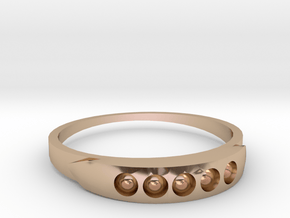 ring 1 in 14k Rose Gold Plated Brass