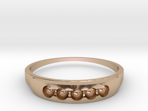 ring 2 in 14k Rose Gold Plated Brass