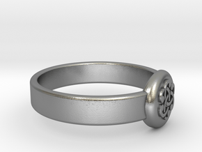  Ø0.733 inch/ Ø18.61 mm Celtic Ring in Natural Silver