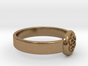  Ø0.733 inch/ Ø18.61 mm Celtic Ring in Natural Brass