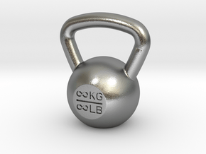 Kettlebell_25 in Natural Silver
