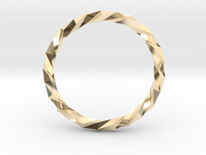 Twistium - Bracelet P=230mm in 14k Gold Plated Brass